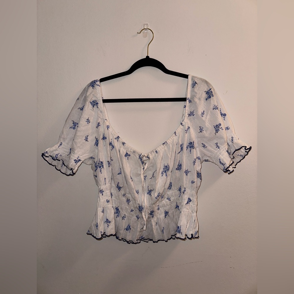 NWT H&M Boho Square Neck Plus Size Blouse